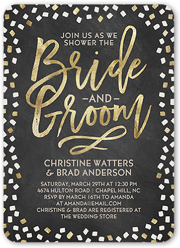 cute couple bridal shower invitation