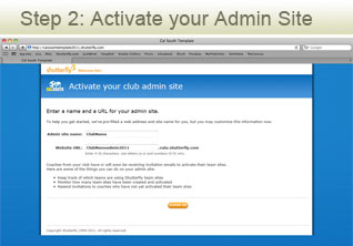 Step 2: Activate your Admin Site