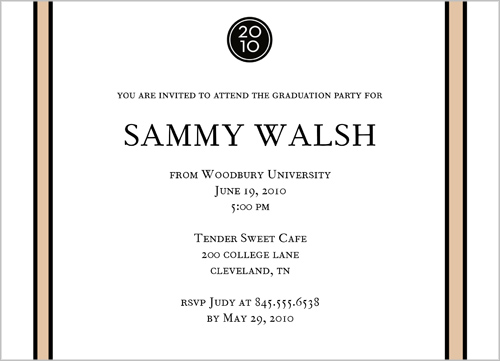 2010 Graduate Graduation Invitation