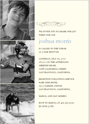Bar Mitzvah Filmstrip Bar Mitzvah Invitation