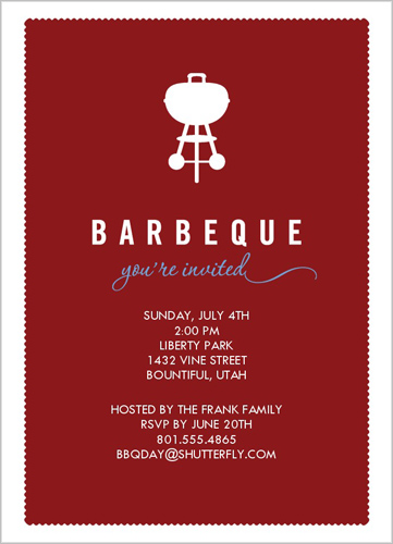 Hot Grill Summer Invitation