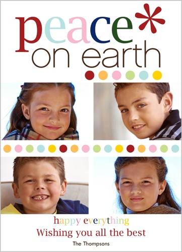 Peaceful Greetings Christmas Card on Shutterfly