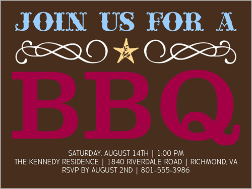 Wild West BBQ Summer Invitation