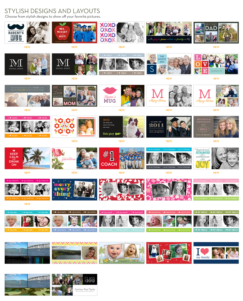 Stylish backgrounds and layouts