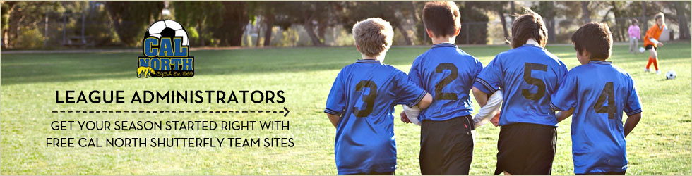 League Administrators - Get Your Season Started Right With Free Cal North Shutterfly Team Sites