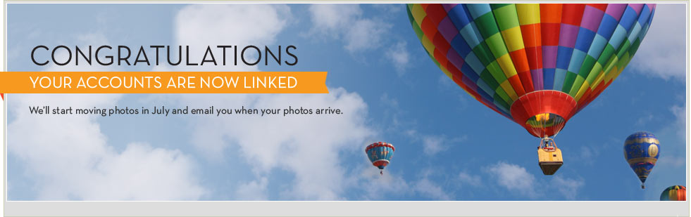 CONGRATULATIONS YOUR ACCOUNTS ARE NOW LINKED