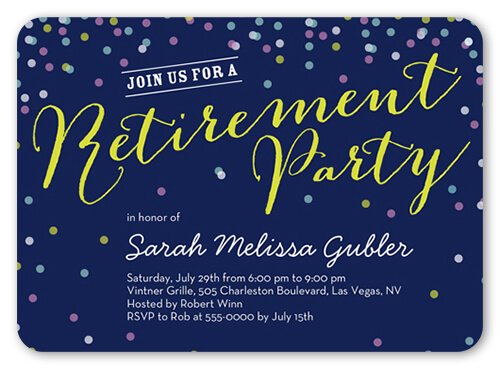 elegant retirement party invitation 