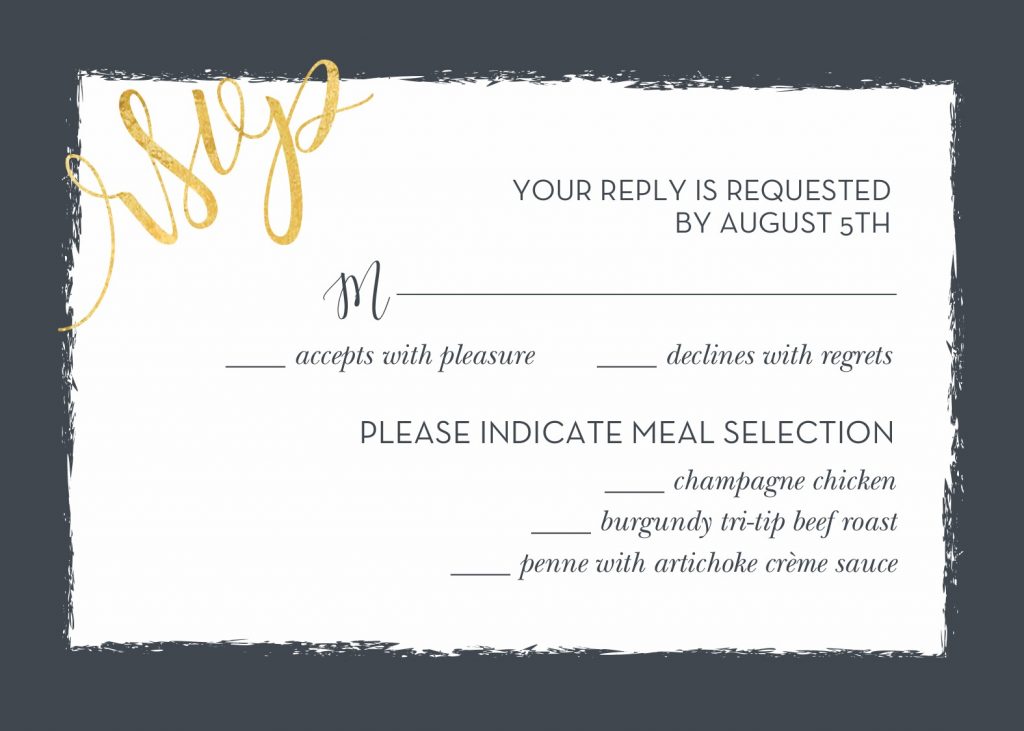 formal wedding invitation format