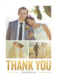 Contemporary thank you card stationery.