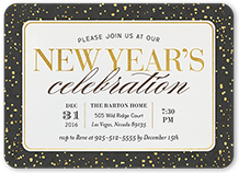 Festive Evening new years eve party invitation