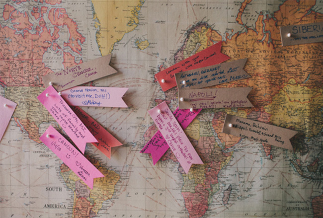 Pin A Vacation On The Map Guest Book