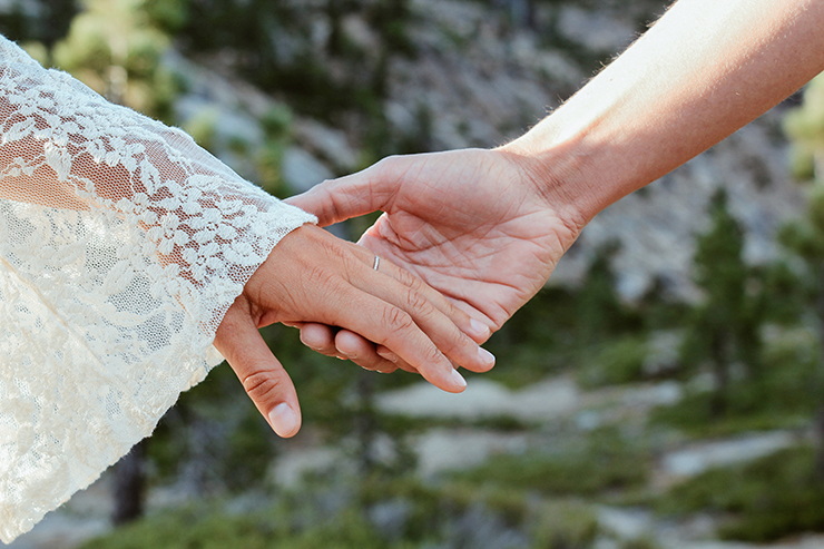 anniversary photo of couples hands