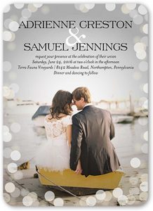 wedding invitation with custom photo