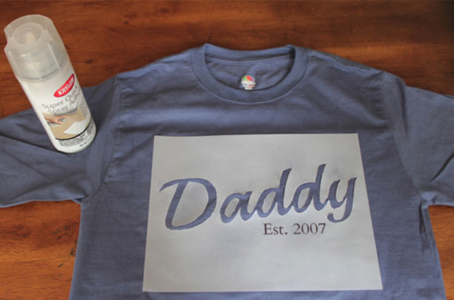 DIY shirt made for Dad as a gift on Father's Day 