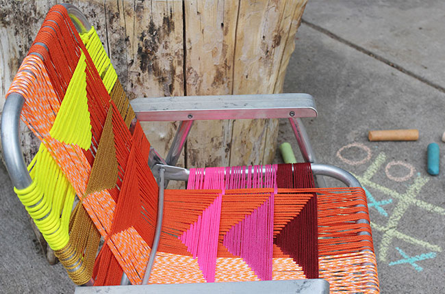 DIY colorful lounge chair gift for Dad on Father's Day