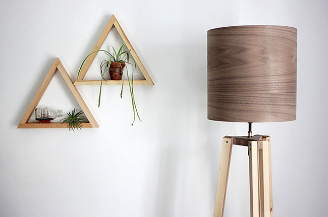 DIY tripod floor lamp gift for Father's Day