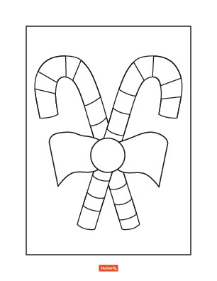 candy canes coloring pages 
