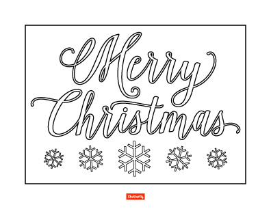 merry christmas coloring page 