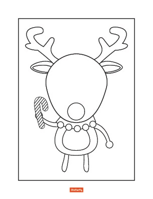 Featured image of post Reindeer Easy Cute Christmas Coloring Pages : Here you can explore hq christmas reindeer transparent illustrations, icons and clipart with filter setting like size, type, color etc.