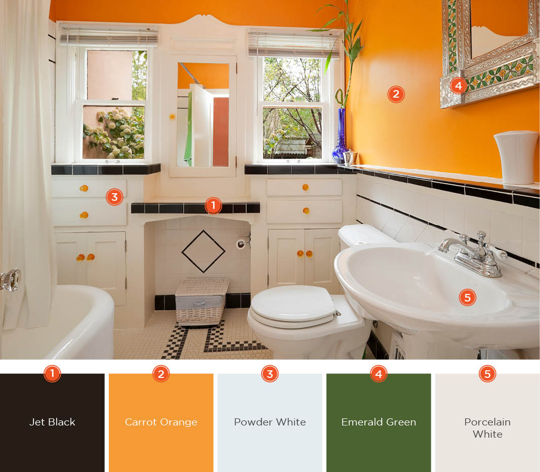 Orange Bathroom Ideas Decor And Accessories Burnt Orange And