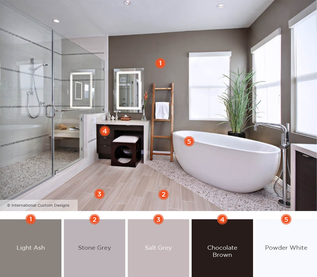 20 Relaxing Bathroom Color Schemes, Color Schemes For Bathrooms