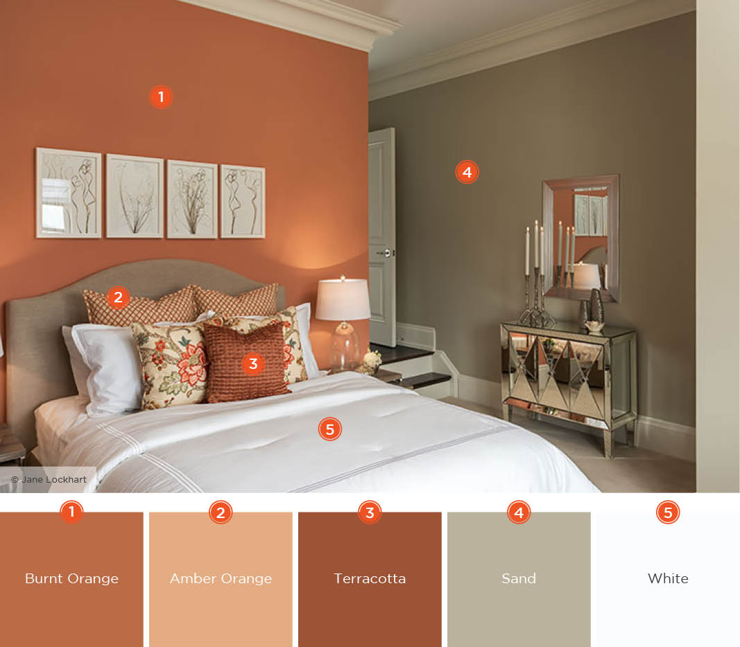 Bedroom Colour Palette Orange Color Palettes Blue Color Schemes | My ...