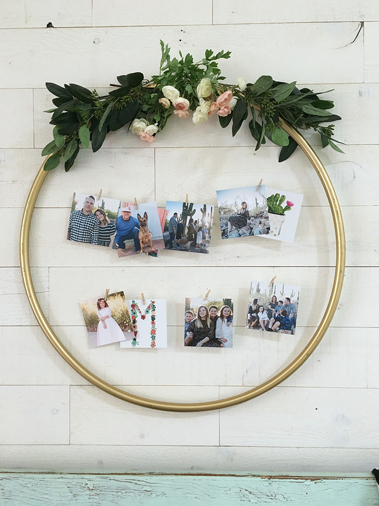 gold floral picture display