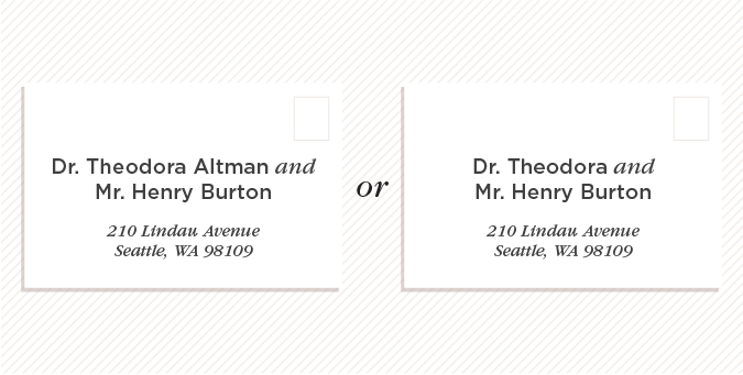 wedding invitation married couple with distinguished title