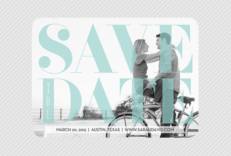 Save the date with big type