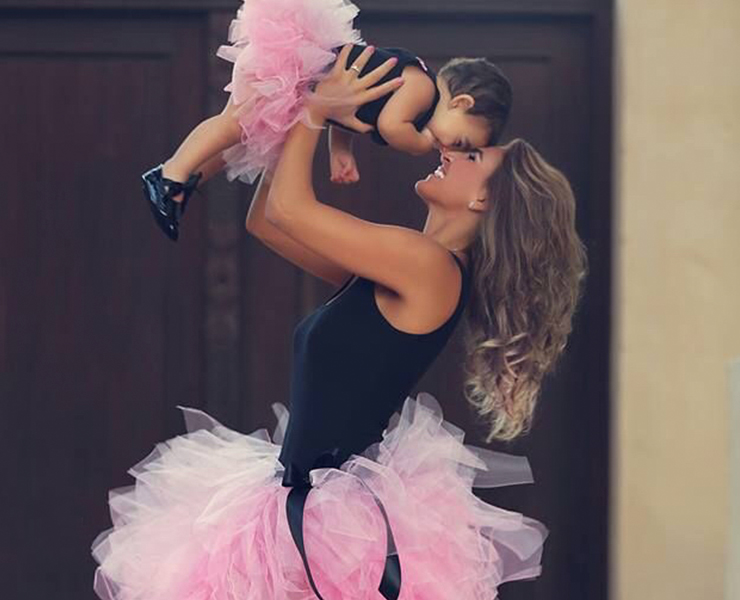 mom and baby in tutu