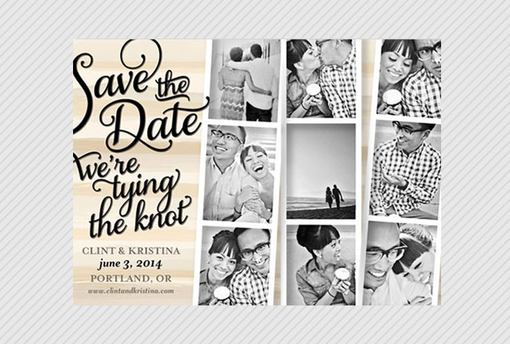 Save the date photo strip