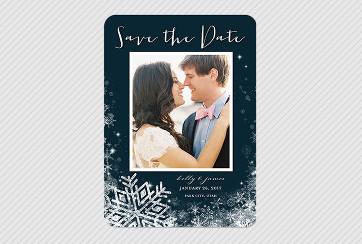 Winter themed save the date