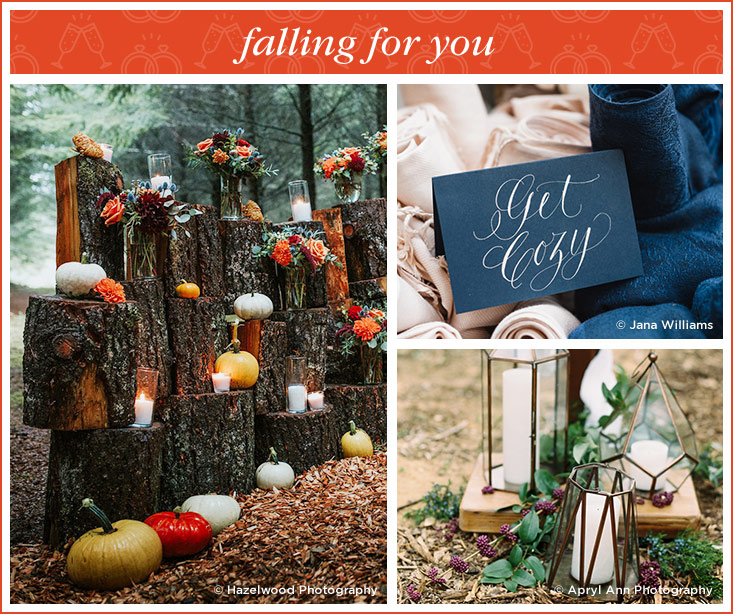 Engagement party decor for fall