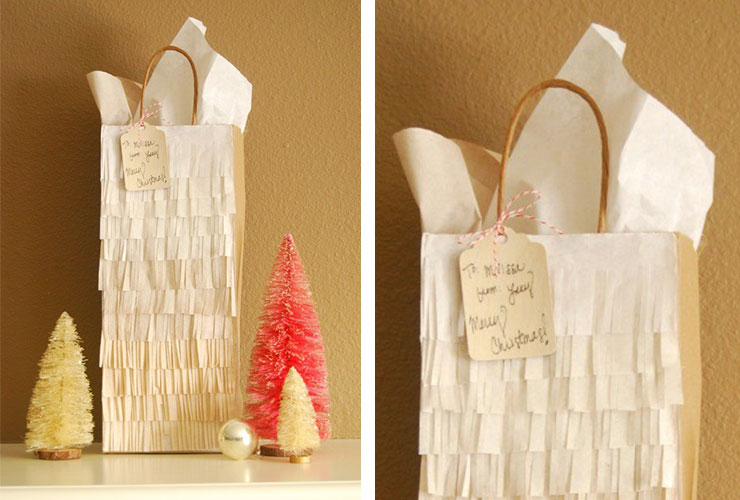tissue paper gift wrapping idea