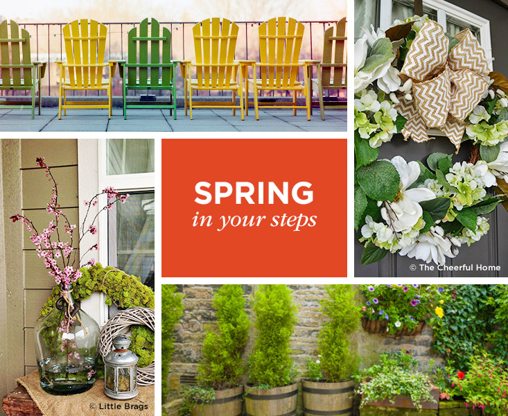 Spring themed front porch ideas