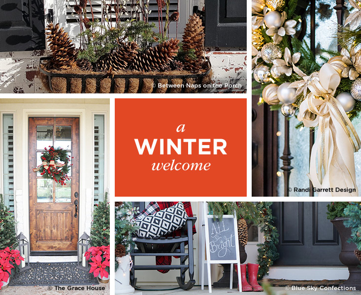 Winter front porch ideas