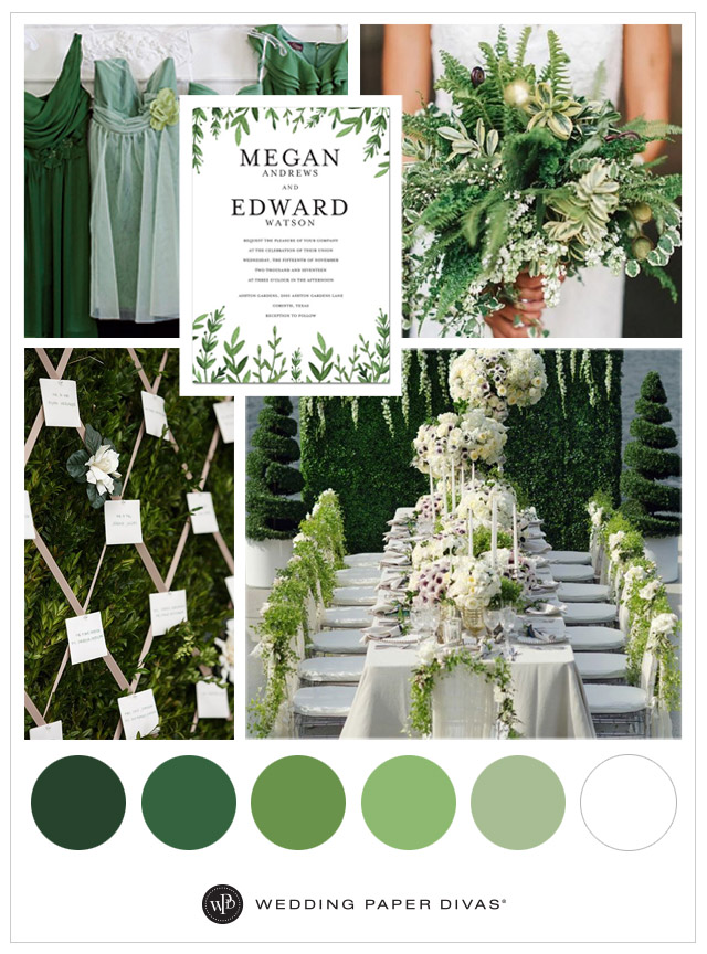 green wedding ideas with greenery