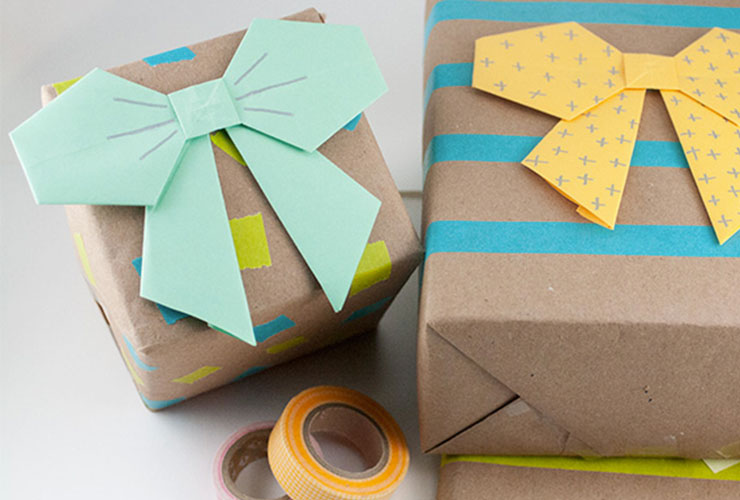 paper bag gift wrapping idea