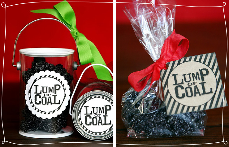 Lump Of Coal Snack Sacks christmas gift
