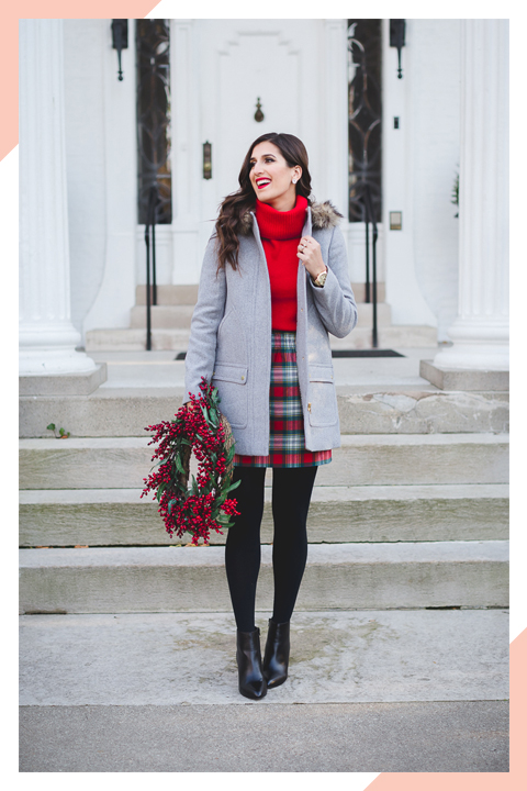 christmas outfit with coat 