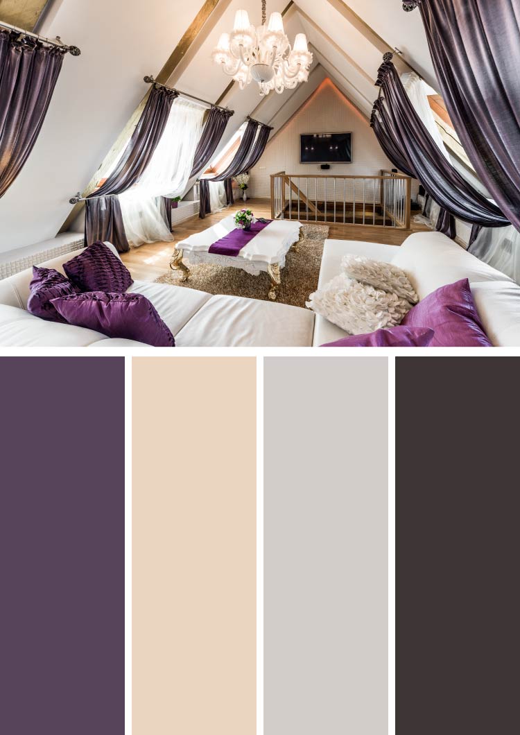 10 Unique Purple Color Combinations And, What Color Curtains Go With Dark Purple Walls