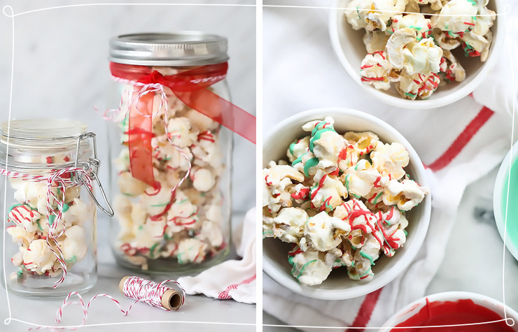 White Chocolate Peppermint Popcorn+Cashews christmas gift