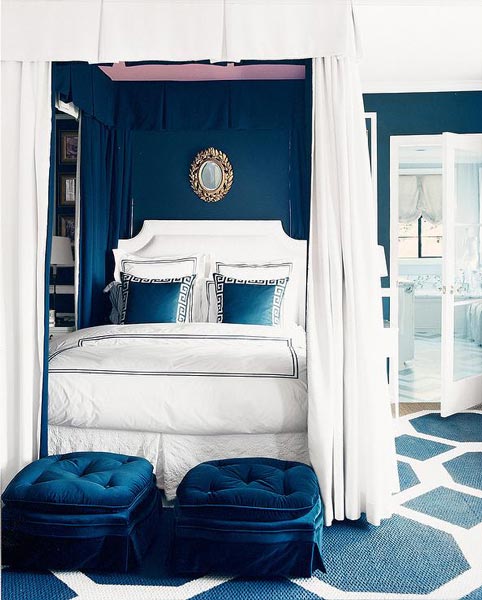 75 Brilliant Blue Bedroom Ideas And, Dark Blue Dresser Set