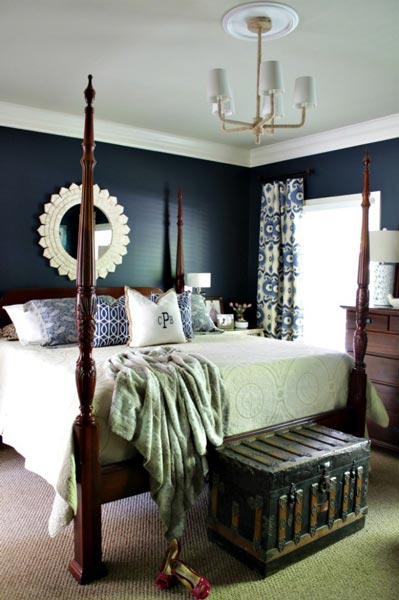 75 Brilliant Blue Bedroom Ideas And, Rugs To Go With Dark Blue Walls