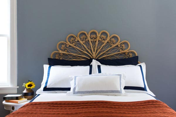 75 Brilliant Blue Bedroom Ideas And, Dark Blue Headboard Room Ideas
