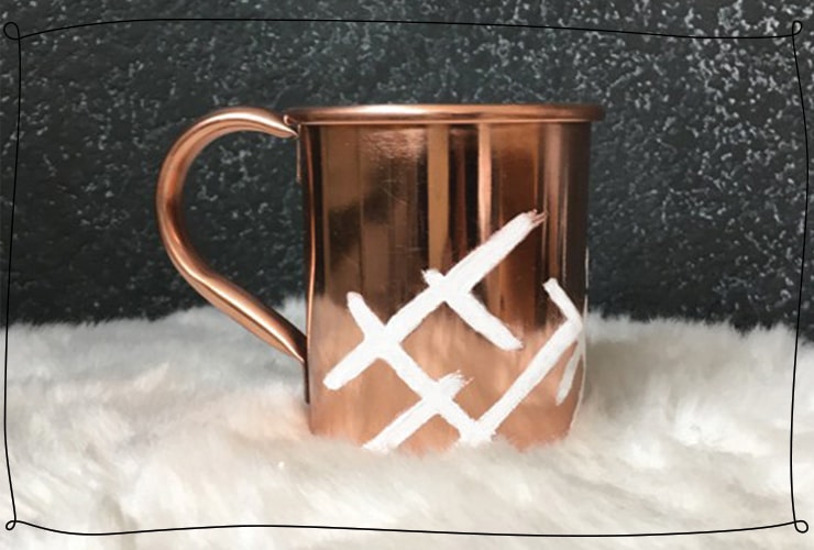 Moscow mule cup with a fun design
