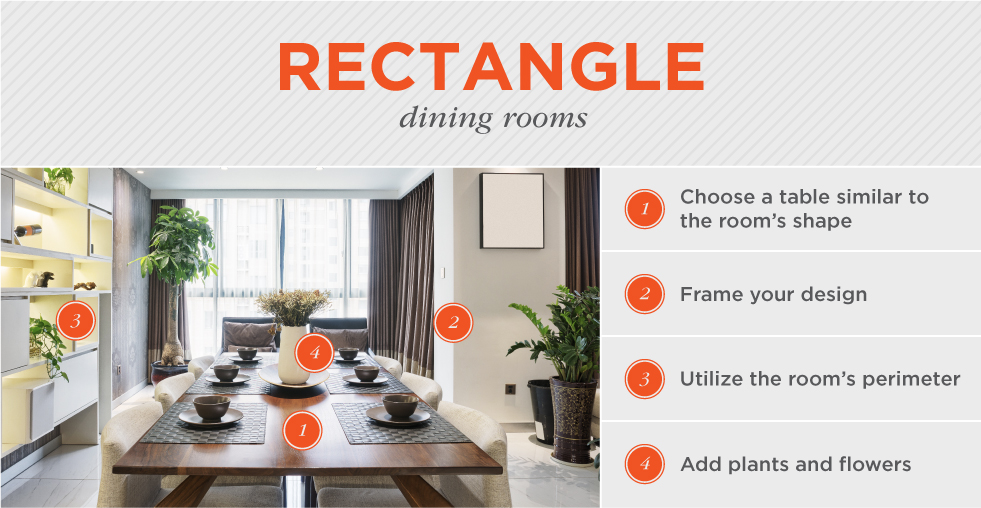 How to arrange furniture in a square dining room