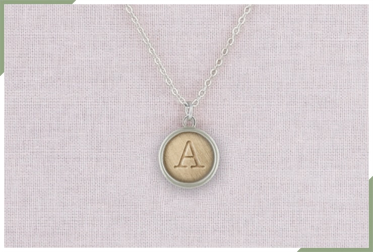 monogram necklace for a teacher 