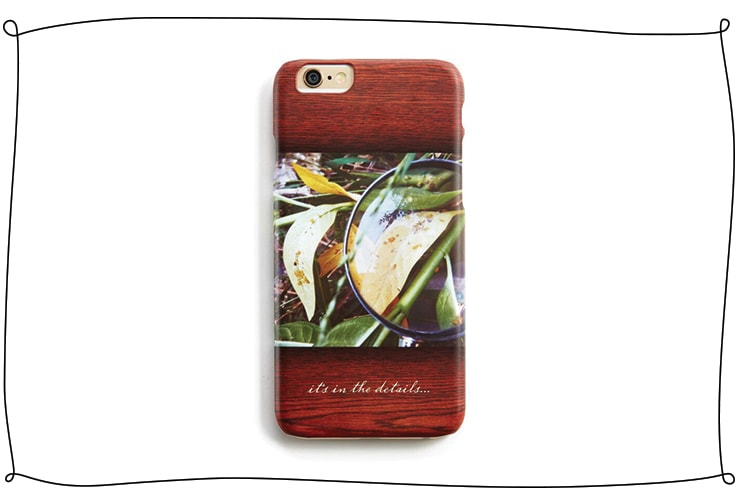 Smartphone case personalized with a photo and quote