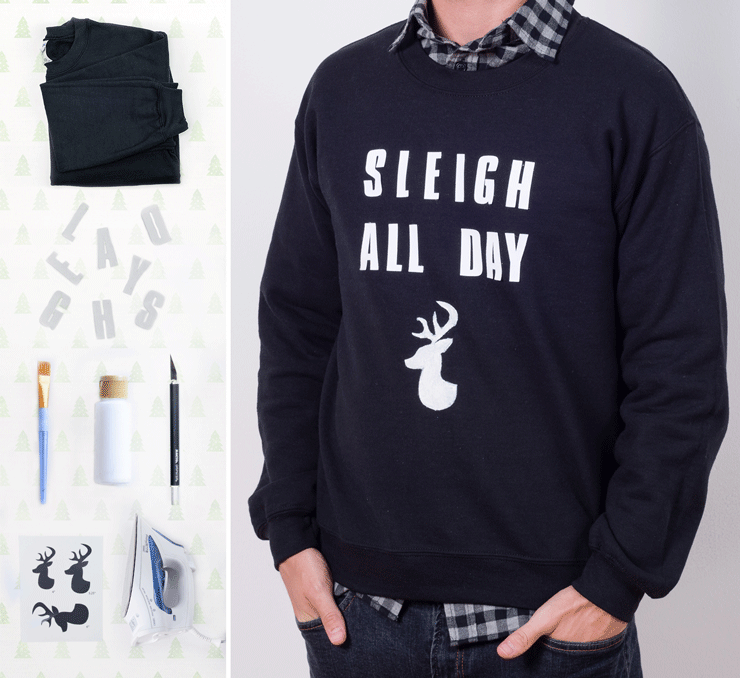 sleigh all day ugly christmas sweater 